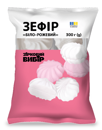 Зефір Зірковий вибір Біло-рожевий, 300г